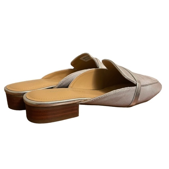 NWT Marc Fisher Namila Silver Tailored Mules Flats Size 7 - Picture 3 of 15